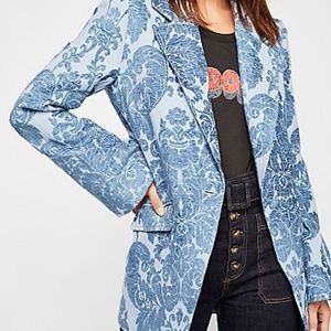 ANTHROPOLOGIE FREE PEOPLE TAPESTRY BLAZER JACKET
